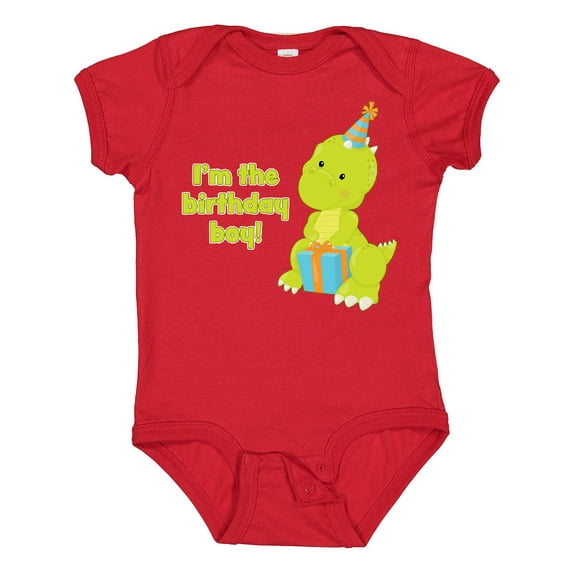 Inktastic I'm the Birthday Boy T-rex Dinosaur Party Boys Baby Bodysuit