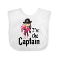 thumbnail image 1 of Inktastic I'm the Captain Pirate Girl Girls Baby Bib, 1 of 4