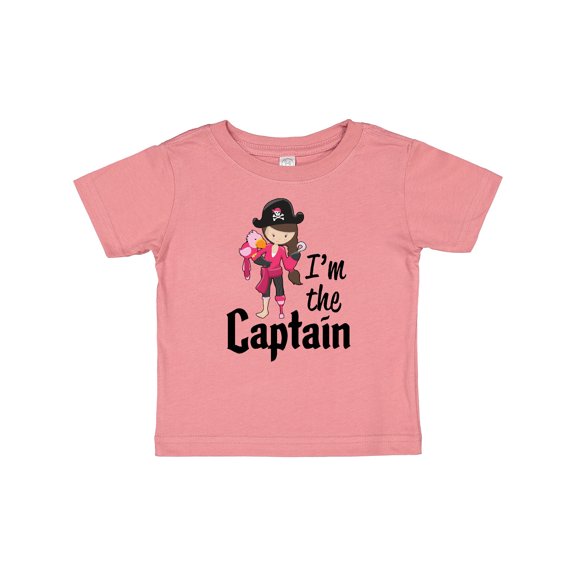 Inktastic I'm the Captain Pirate Girl Girls Baby T-Shirt