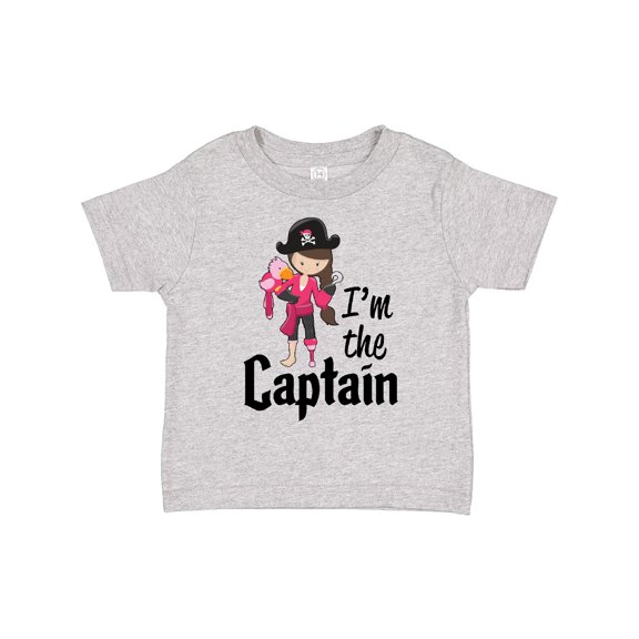 Inktastic I'm the Captain Pirate Girl Girls Toddler T-Shirt