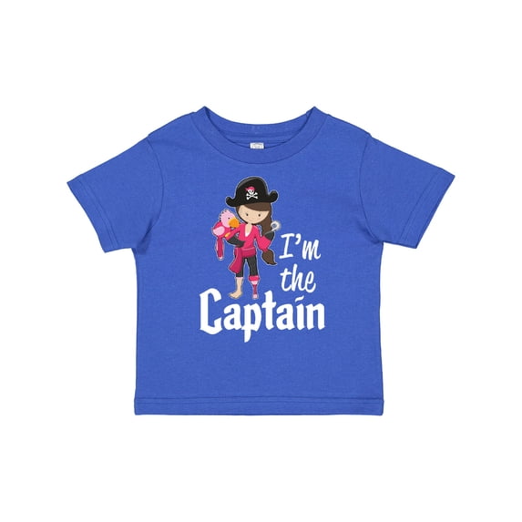 Inktastic I'm the Captain Pirate Girl Girls Toddler T-Shirt