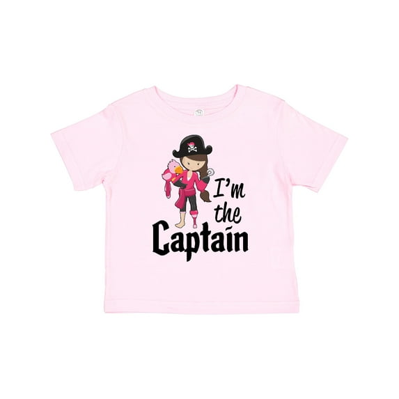 Inktastic I'm the Captain Pirate Girl Girls Toddler T-Shirt