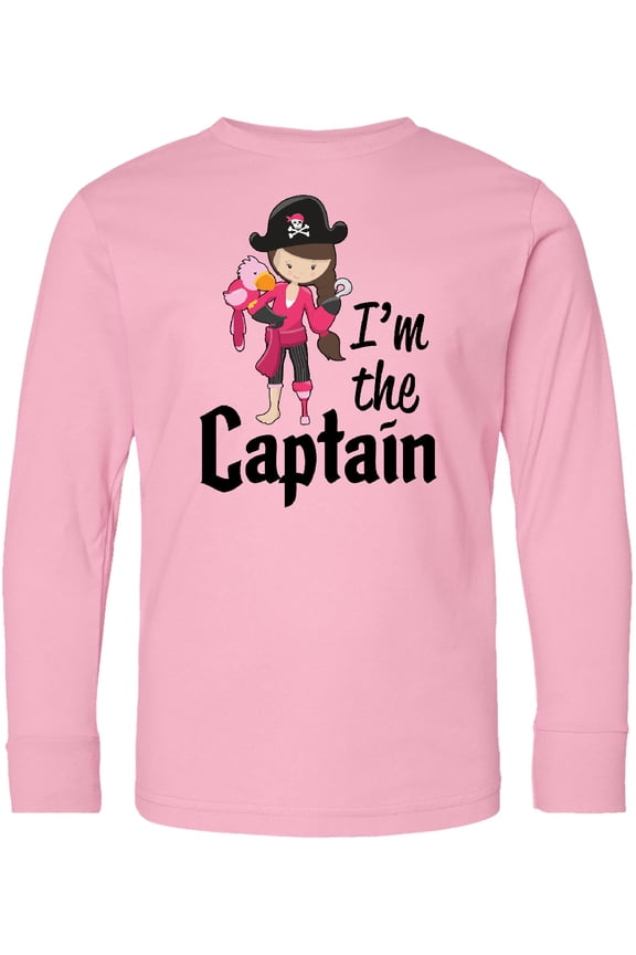 I'm the Captain Pirate Girl Long Sleeve Youth T-Shirt