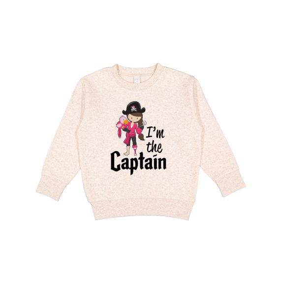 Inktastic I'm the Captain Pirate Girl Toddler Sweatshirt