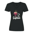 thumbnail image 1 of Inktastic I'm the Captain- Pirate Girl Women's V-Neck T-Shirt, 1 of 5
