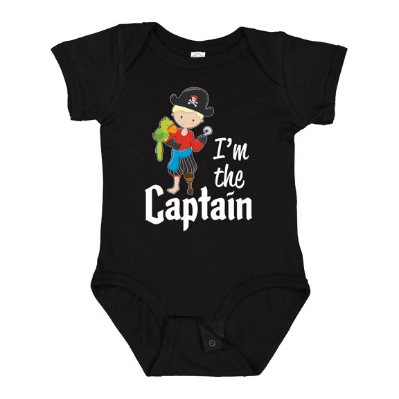 Inktastic I'm the Captain- pirate boy Boys Baby Bodysuit