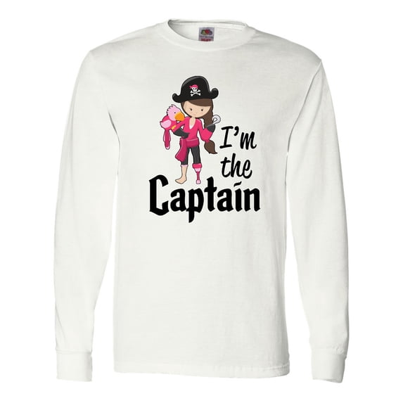 Inktastic I'm the Captain- pirate girl Long Sleeve T-Shirt