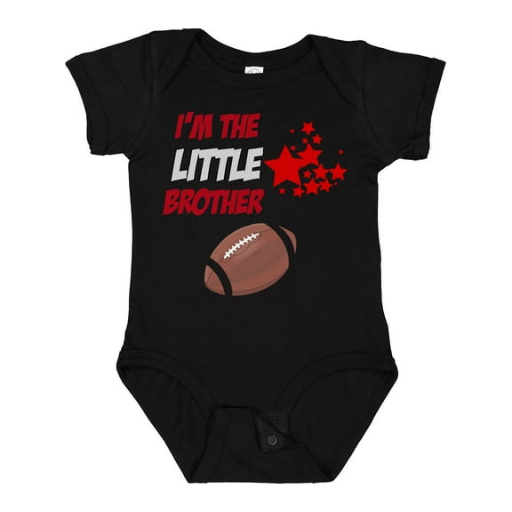 Inktastic I'm the Little Brother Football Boys Baby Bodysuit
