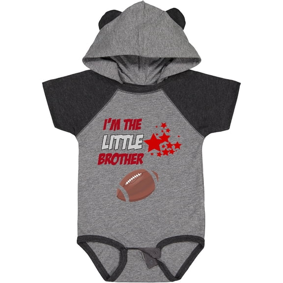 Inktastic I'm the Little Brother Football Boys Baby Bodysuit