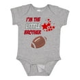 thumbnail image 1 of Inktastic I'm the Little Brother Football Boys Baby Bodysuit, 1 of 5