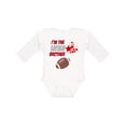 thumbnail image 1 of Inktastic I'm the Little Brother Football Boys Long Sleeve Baby Bodysuit, 1 of 5