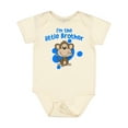 thumbnail image 1 of Inktastic I'm the Little Brother with Cute Monkey Boys Baby Bodysuit, 1 of 5