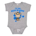 thumbnail image 1 of Inktastic I'm the Little Brother with Cute Monkey Boys Baby Bodysuit, 1 of 5