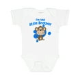 thumbnail image 1 of Inktastic I'm the Little Brother with Cute Monkey Boys Baby Bodysuit, 1 of 5