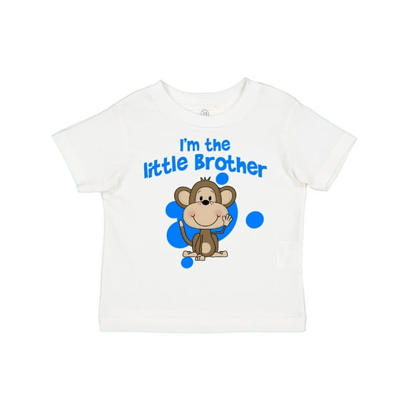 Inktastic I'm the Little Brother with Cute Monkey Boys Toddler T-Shirt