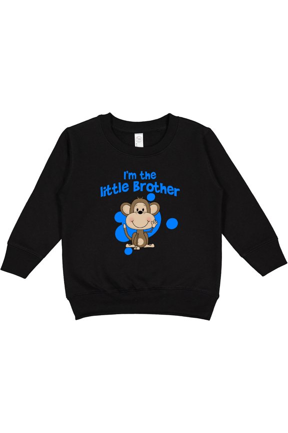 I'm the Little Brother with Cute Monkey Toddler Sweatshirt