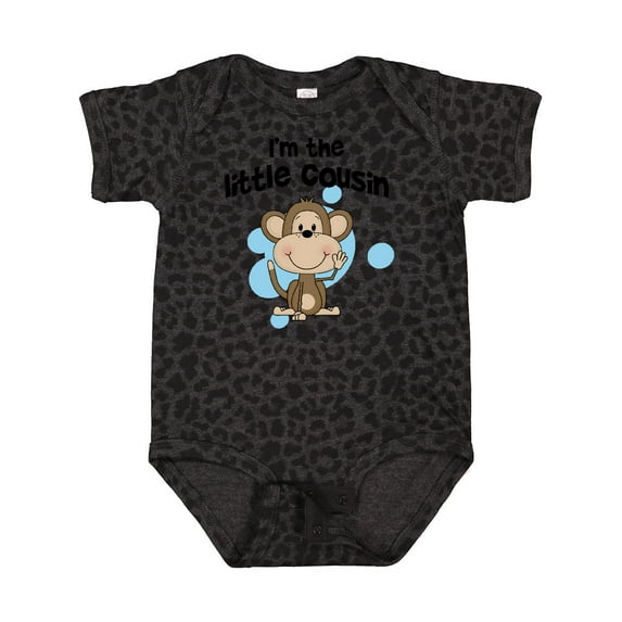 Inktastic I'm the Little Cousin-monkey-blu Boys Baby Bodysuit