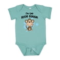 thumbnail image 1 of Inktastic I'm the Little Cousin-monkey-blu Boys Baby Bodysuit, 1 of 5