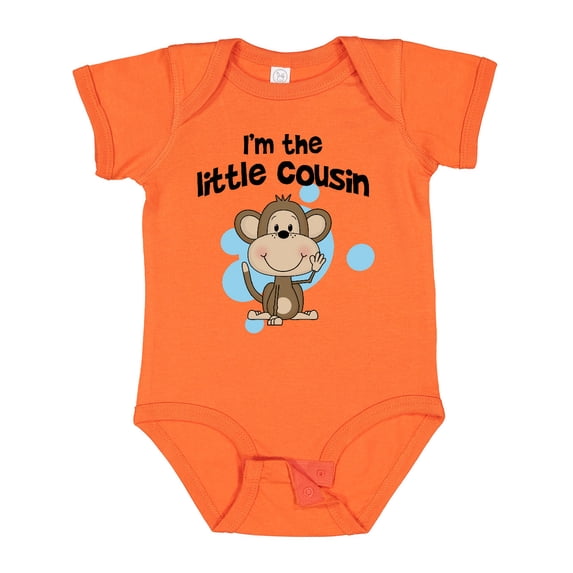 Inktastic I'm the Little Cousin-monkey-blu Boys Baby Bodysuit