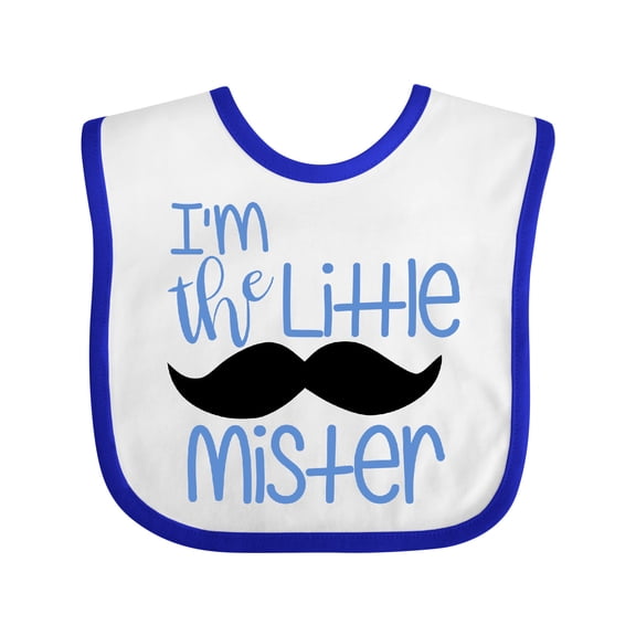 Inktastic I'm the Little Mister with Mustache Boys Baby Bib