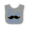 thumbnail image 1 of Inktastic I'm the Little Mister with Mustache Boys Baby Bib, 1 of 4