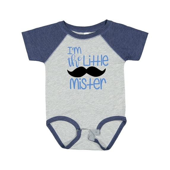 Inktastic I'm the Little Mister with Mustache Boys Baby Bodysuit