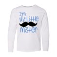 thumbnail image 1 of Inktastic I'm the Little Mister with Mustache Long Sleeve Youth T-Shirt, 1 of 5