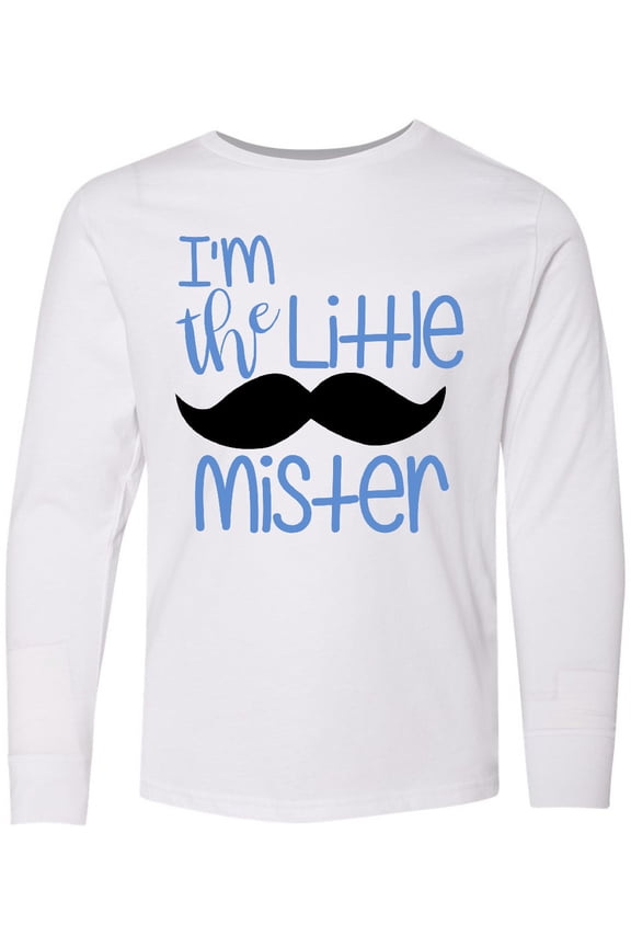 I'm the Little Mister with Mustache Long Sleeve Youth T-Shirt