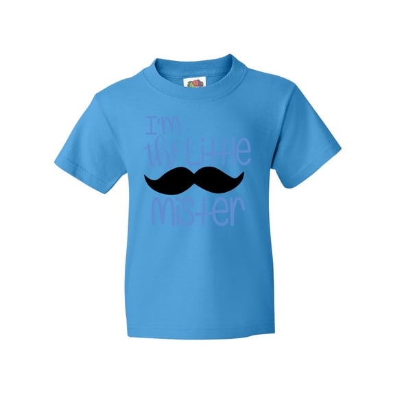 Inktastic I'm the Little Mister with Mustache Youth T-Shirt