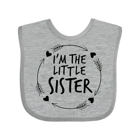 Inktastic I'm the Little Sister Girls Baby Bib