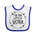 thumbnail image 1 of Inktastic I'm the Little Sister Girls Baby Bib, 1 of 4