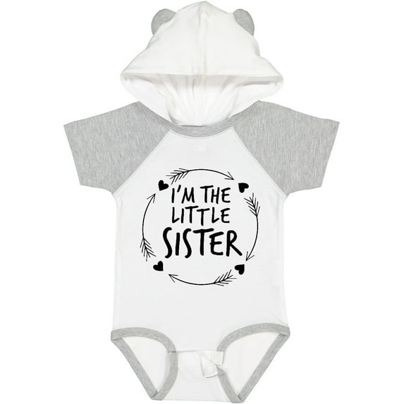 Inktastic I'm the Little Sister Girls Baby Bodysuit