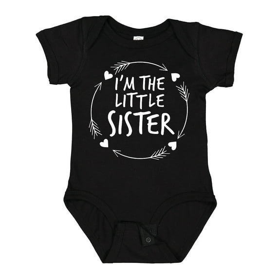 Inktastic I'm the Little Sister Girls Baby Bodysuit