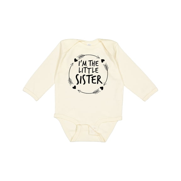 Inktastic I'm the Little Sister Girls Long Sleeve Baby Bodysuit