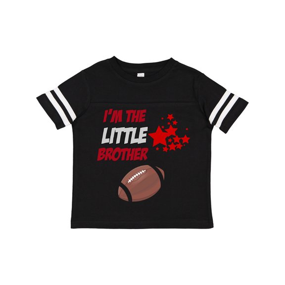Inktastic I'm the Little brother football Boys Toddler T-Shirt