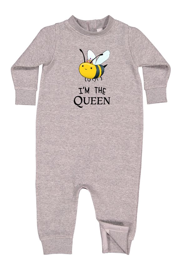 I'm the Queen Cute Queen Bee Baby Fleece Romper