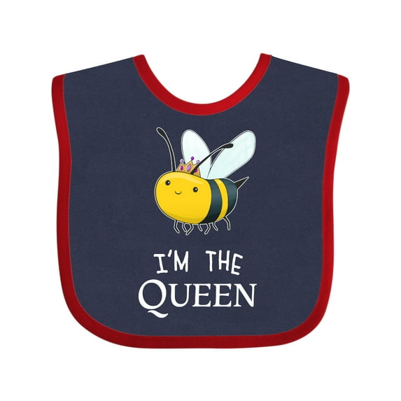 Inktastic I'm the Queen- Cute Queen Bee Boys or Girls Baby Bib