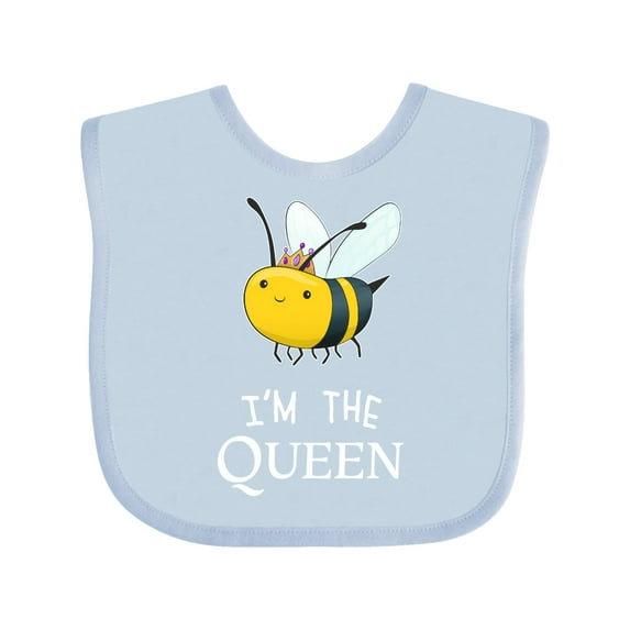 Inktastic I'm the Queen- Cute Queen Bee Boys or Girls Baby Bib