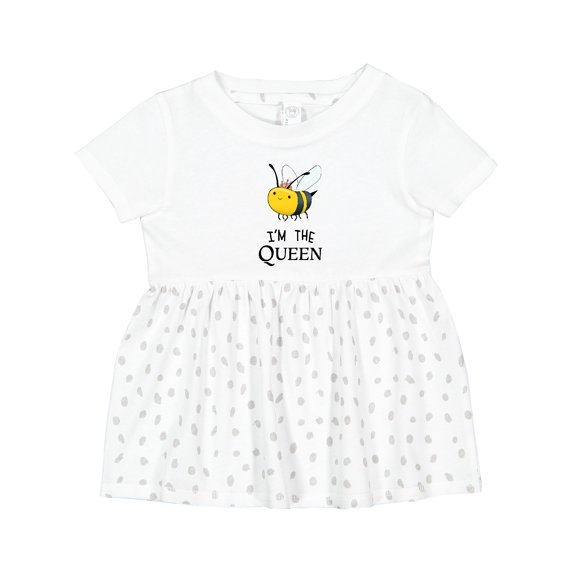 Inktastic I'm the Queen Cute Queen Bee Girls Baby Dress