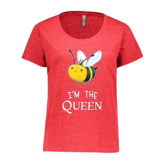 Inktastic I'm the Queen Cute Queen Bee Women's Plus Size T-Shirt