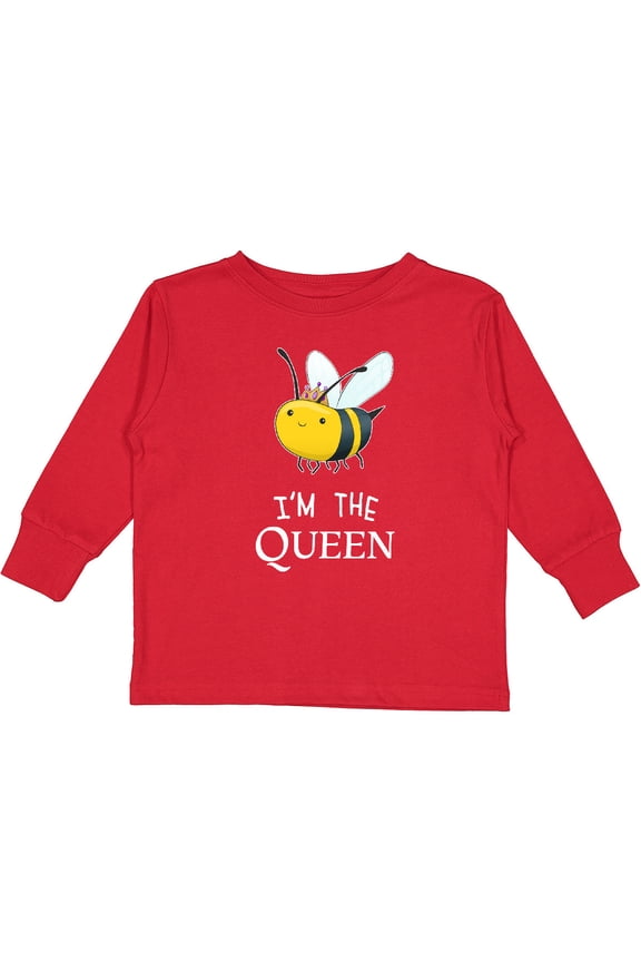 I'm the Queen- cute queen bee Boys or Girls Long Sleeve Toddler T-Shirt