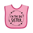 thumbnail image 1 of Inktastic I'm the Sister Girls Baby Bib, 1 of 4