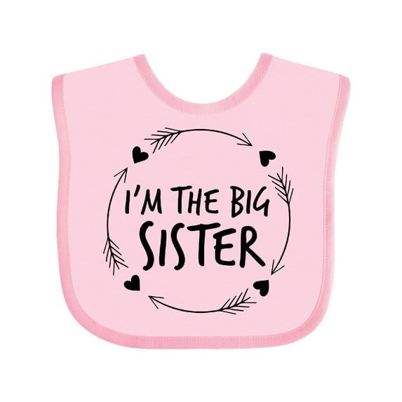 Inktastic I'm the Sister Girls Baby Bib