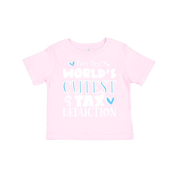 Inktastic I'm the World's Cutest Tax Deduction Blue Hearts Boys or Girls Toddler T-Shirt