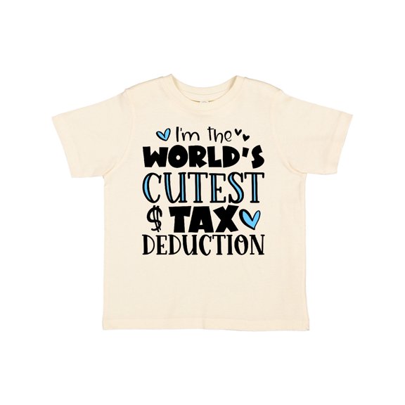 Inktastic I'm the World's Cutest Tax Deduction Blue Hearts Boys or Girls Toddler T-Shirt