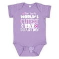 thumbnail image 1 of Inktastic I'm the Worlds Cutest Tax Deduction Pink Hearts Boys or Girls Baby Bodysuit, 1 of 5