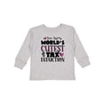thumbnail image 1 of Inktastic I'm the Worlds Cutest Tax Deduction Pink Hearts Boys or Girls Long Sleeve Toddler T-Shirt, 1 of 5