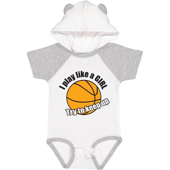 Inktastic I play like a GIRL... Try to keep up Girls Baby Bodysuit