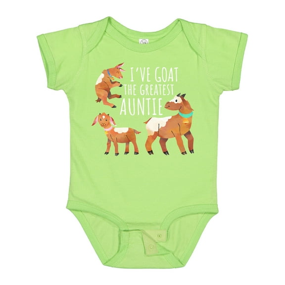Inktastic I've Goat the Greatest Auntie Boys or Girls Baby Bodysuit
