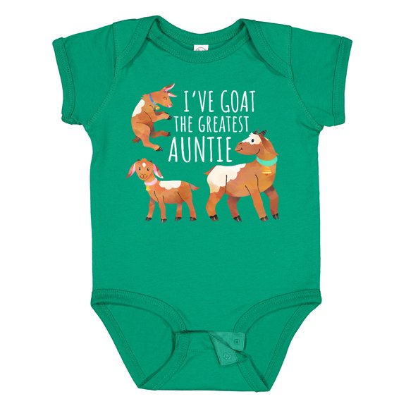 Inktastic I've Goat the Greatest Auntie Boys or Girls Baby Bodysuit